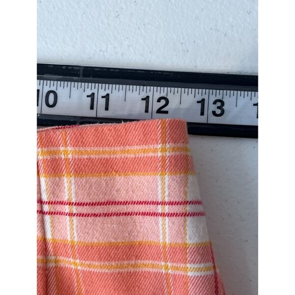 Wild Fable Orange Red Plaid Mini Skirt Preppy Schoolgirl Size 6 Small - Picture 10 of 13